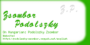 zsombor podolszky business card